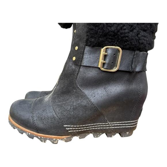 Sorel Helen Wedge Holiday Boot Waterproof EUC Women size 8.5 - Picture 3 of 10